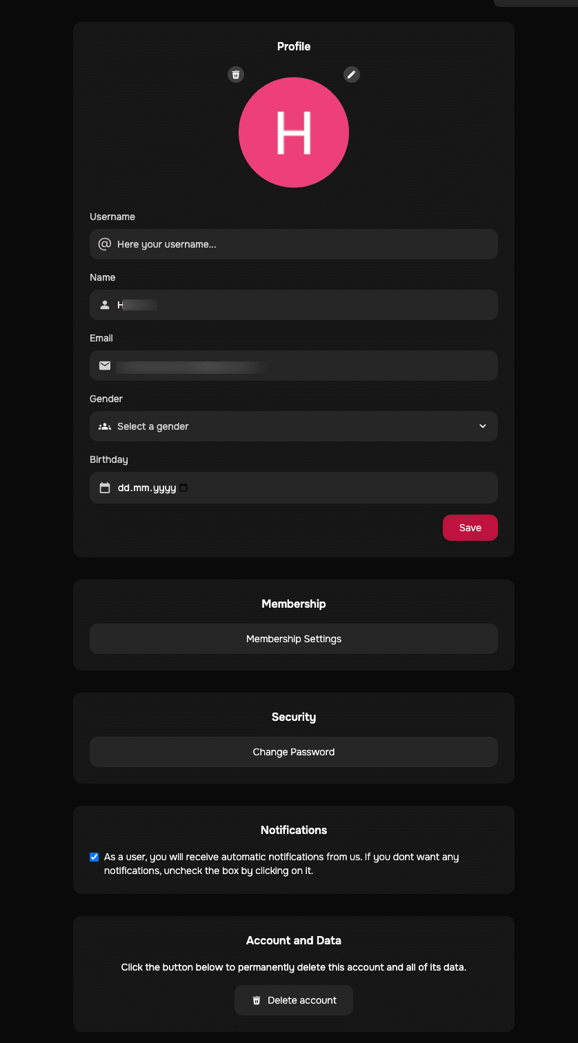 Delete option